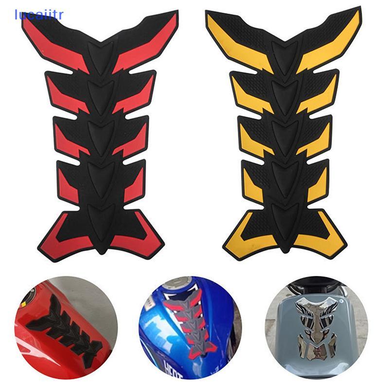 lucaiitr Motocicleta Tanque De Óleo Stiers Estilo Do Carro 3D Fibra De Carbono Almofada Da Tankpad Protetor Stier Osso D