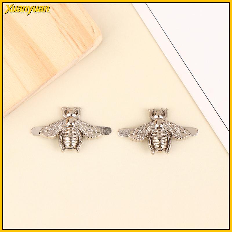 XYuan 2 Pçs Metal Forma De Abelha Decoração Bule Saco Clipe Fecho Ferragem Para DIY Couro Artesanato Bolsa Sapato Acessó