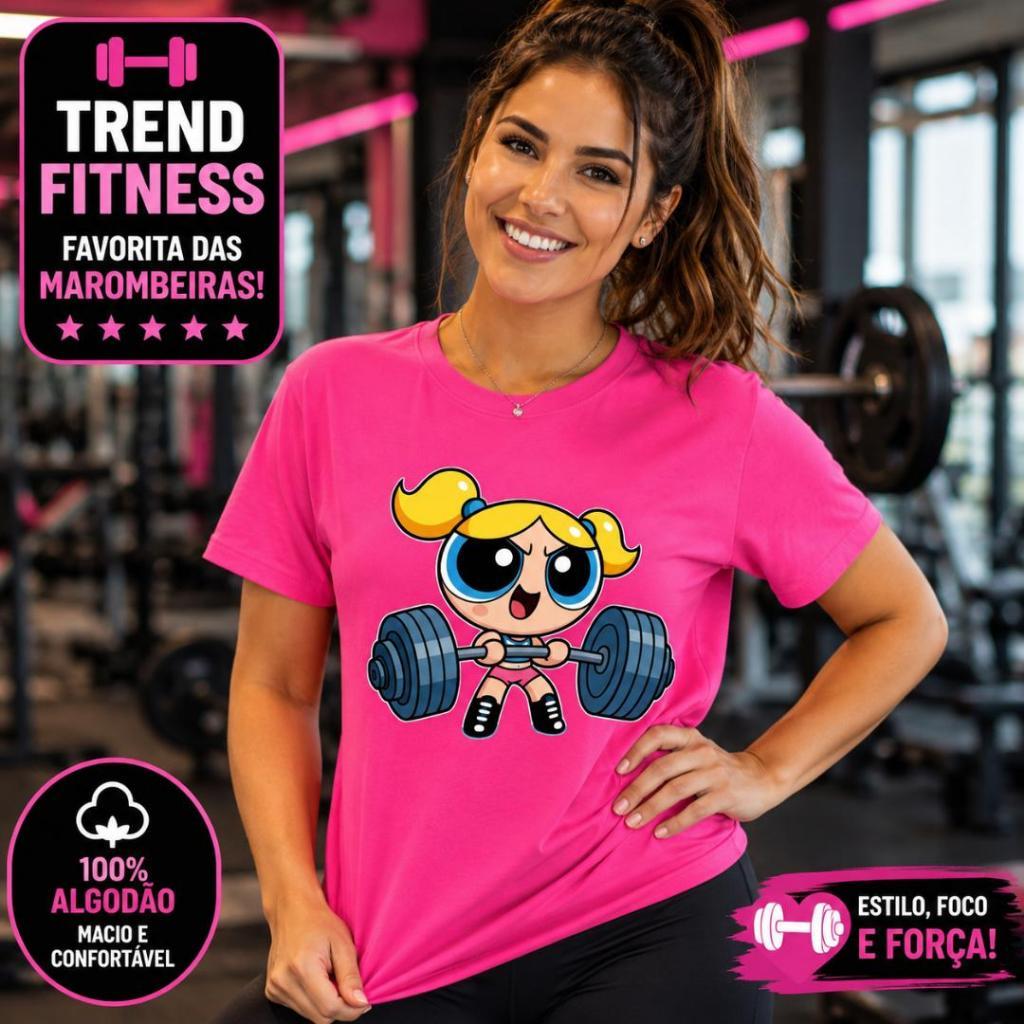 Camiseta Feminina Fitness Academia Treino Ginástica Estampada Leve Confortável