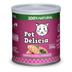 Ração Úmida Maravilha de Frango Gatos 320g Pet Delicia