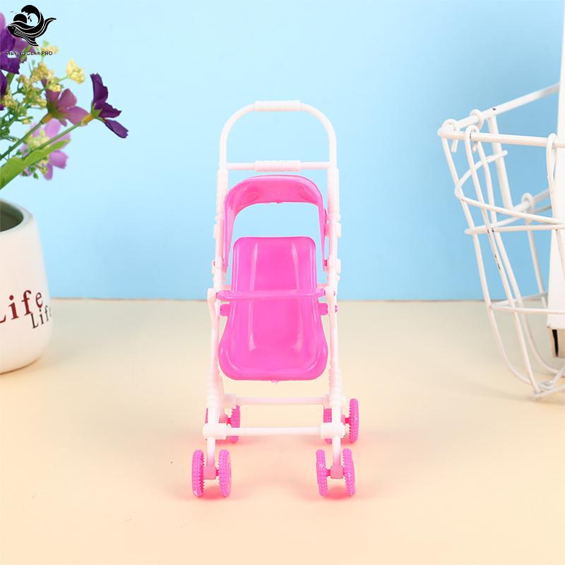 PFG 1PC Decorações De Cena De Casa De Boneca 12cm Berço De Bebê Acessórios Carrinho De Simulação FG