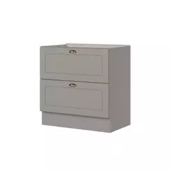 Balcão 80cm Com 02 Gavetas Cozinha Americana C371 Cinza - Henn