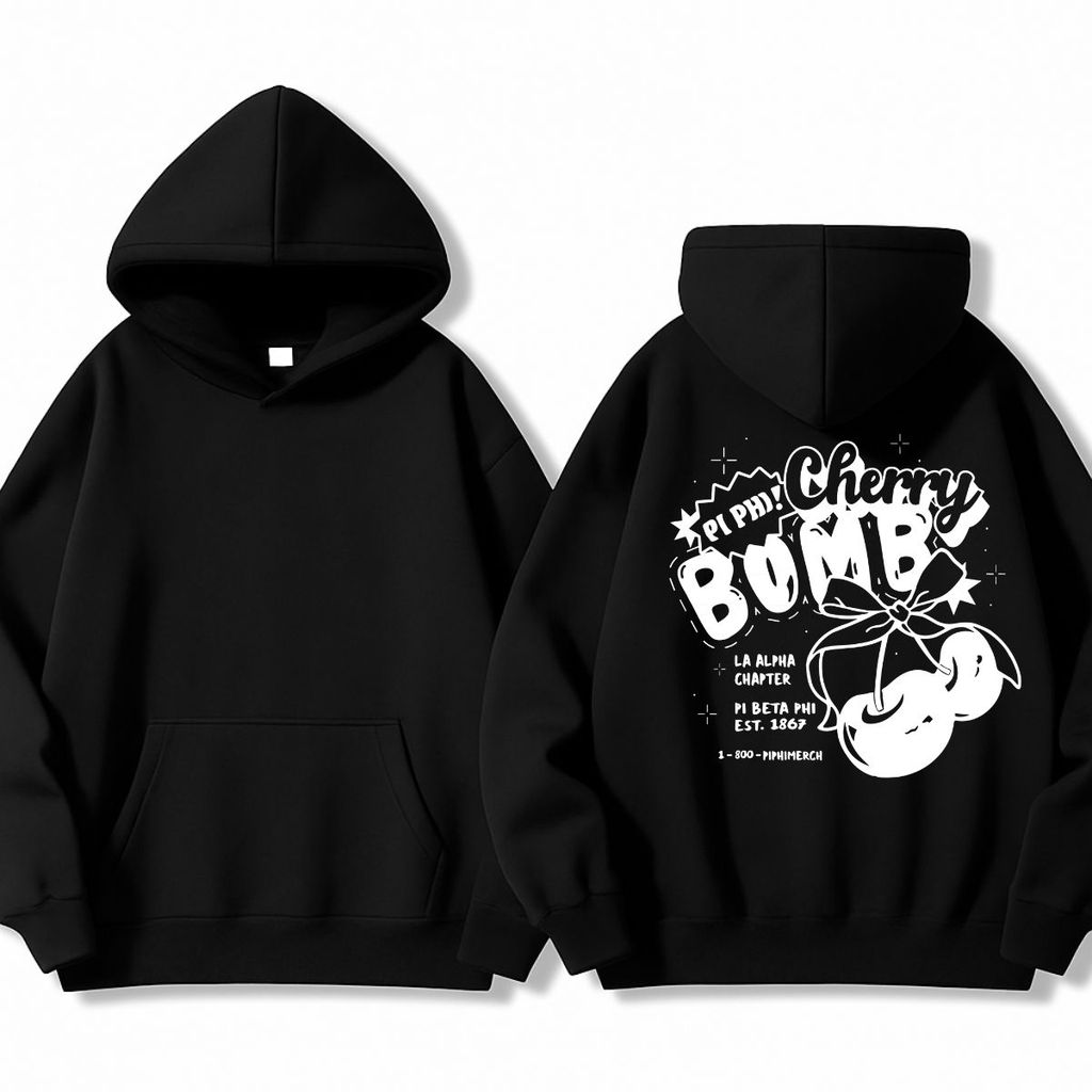 Moletom Liso Bomb Cherry Canguru Capuz Feminino