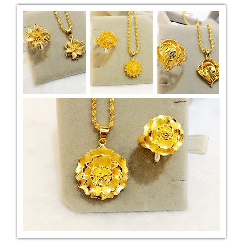 Conjunto de casamento nupcial moeda criar areia do vietnã ouro imitação de ouro falso colar de ouro 24k ouro festivo con
