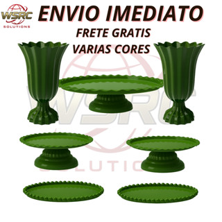 Kit Festa Decoração Com 1 Boleira 2 Vasos Mini Boleiras Bandejas de Mesa Aniversário Completo Festa em Oferta na Shopee