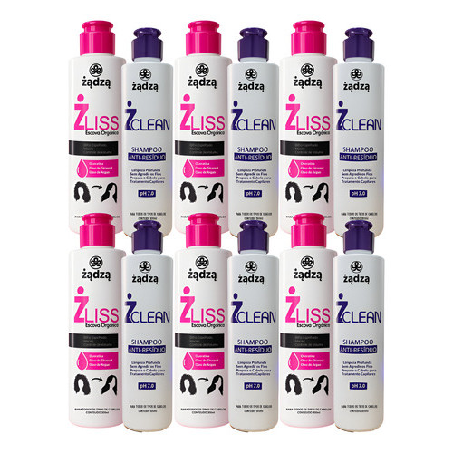 Kit 6 Progressiva Organica Sem Formol 300ml + Shampoo Zadza