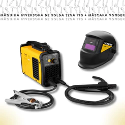 Máquina Inversora de Solda 120A TIG + Máscara Vonder Bivolt