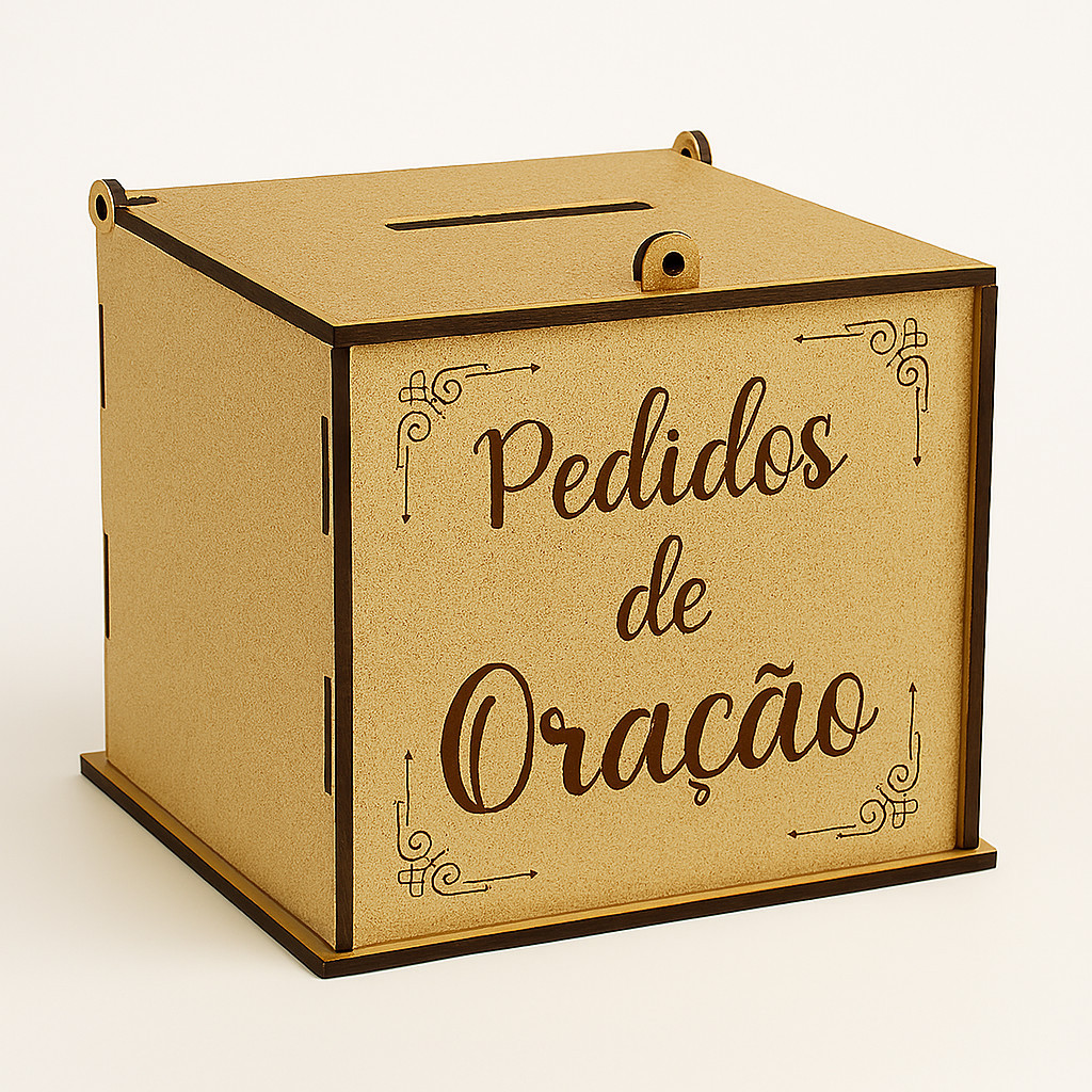 COFRE URNA COM 12X12X12CM MDF BRANCO 3mm PERSONALIZADA em Oferta na Shopee