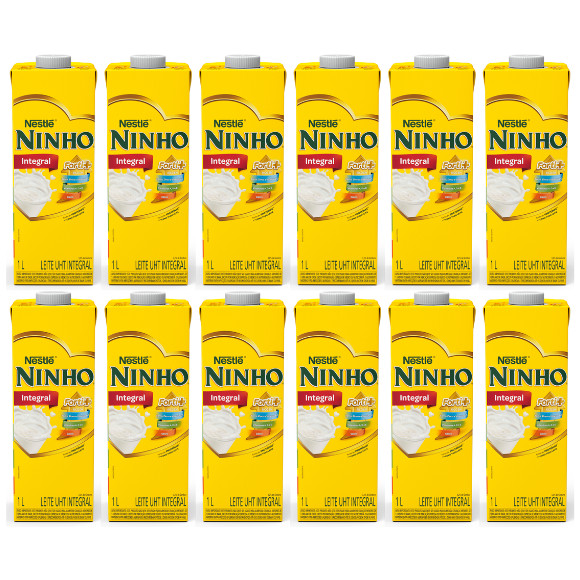 Kit 12 Leite Ninho Integral 1L Nestle em Oferta na Shopee