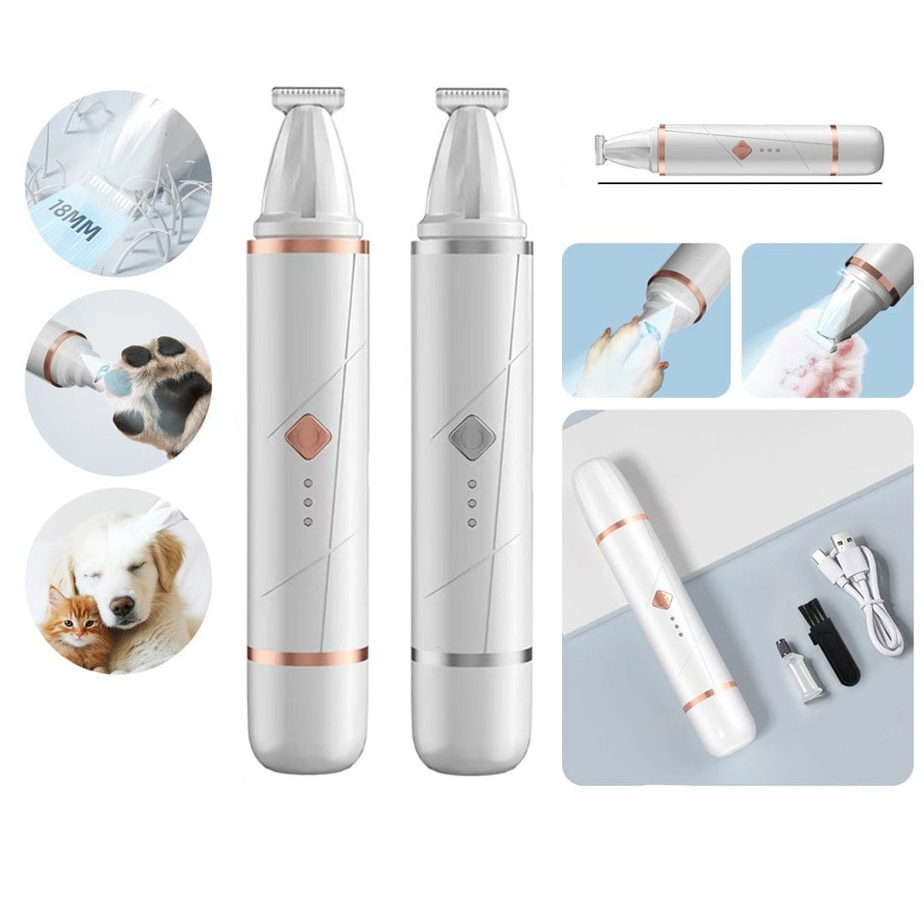 Máquina Limpa Pelos e Lixa Unha Pets USB, Lanterna LED, Bateria Recarregável, Silenciosa - DKL em Oferta na Shopee