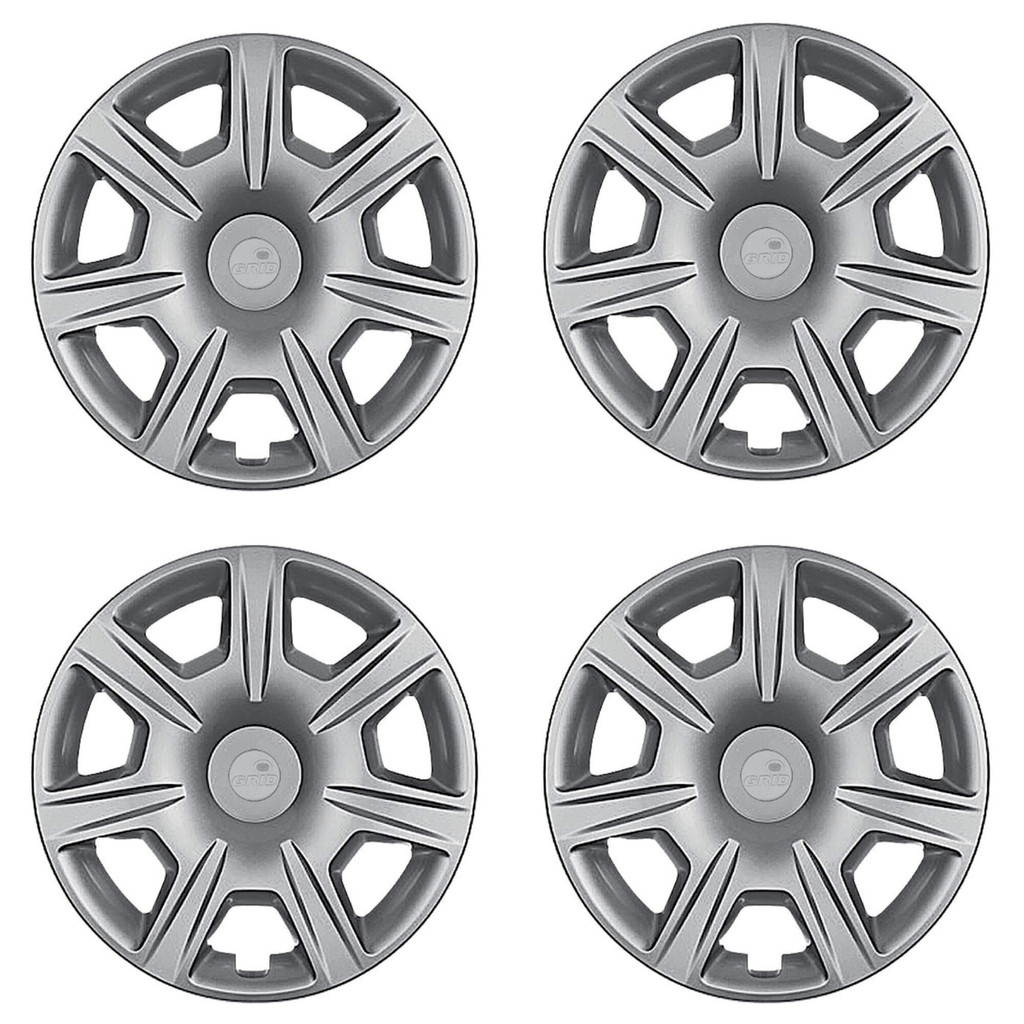 Calota Aro 15" cor Prata modelo Logan/Sendero 15/18 Jogo c/ 4 Calotas GRID - 876AR-PTA-E em Oferta na Shopee