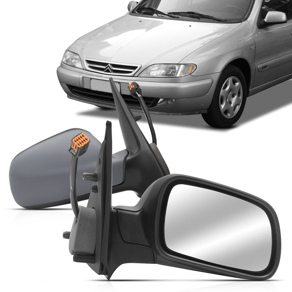 Par Retrovisor Externo Xsara 2001 2002 2003 2004 2005 2006 Elétrico Preto Primer