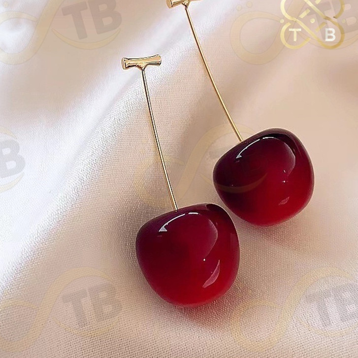 TB Presentes Brinco Feminina De Cereja Vermelho Pingente em Formato Bijuteria Fruta para Vermelho em Oferta na Shopee
