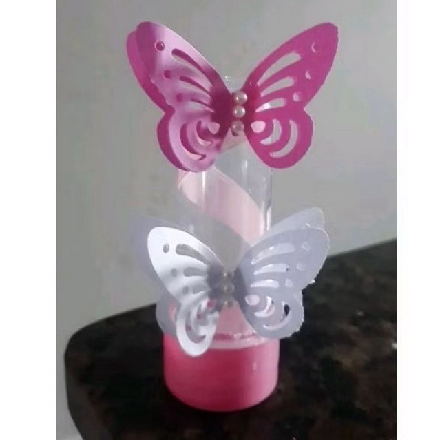 60 3d  Borboletas de Papel para Decoração de Festa - lembrancinhas - topo de bolo - personalizado Festa Candycolor