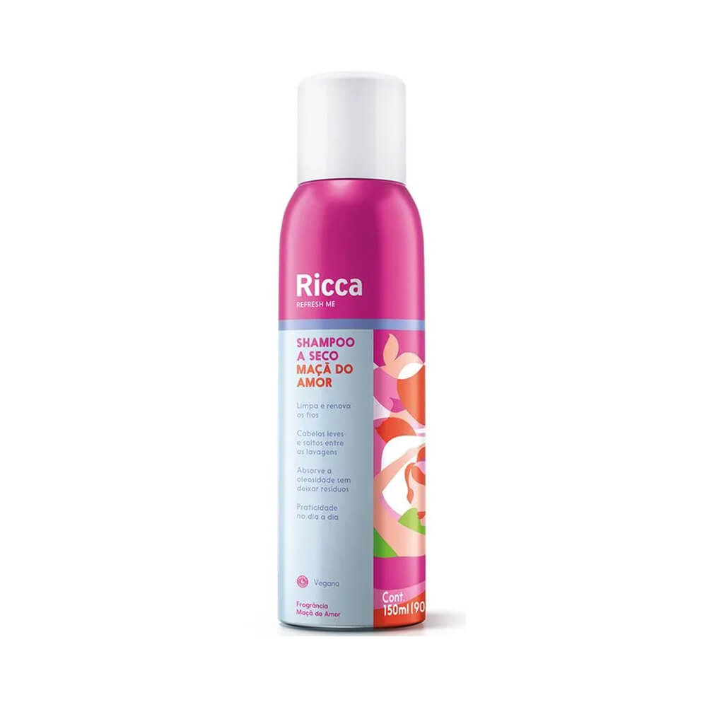 Shampoo a Seco Ricca Maçã do Amor 150ml em Oferta na Shopee