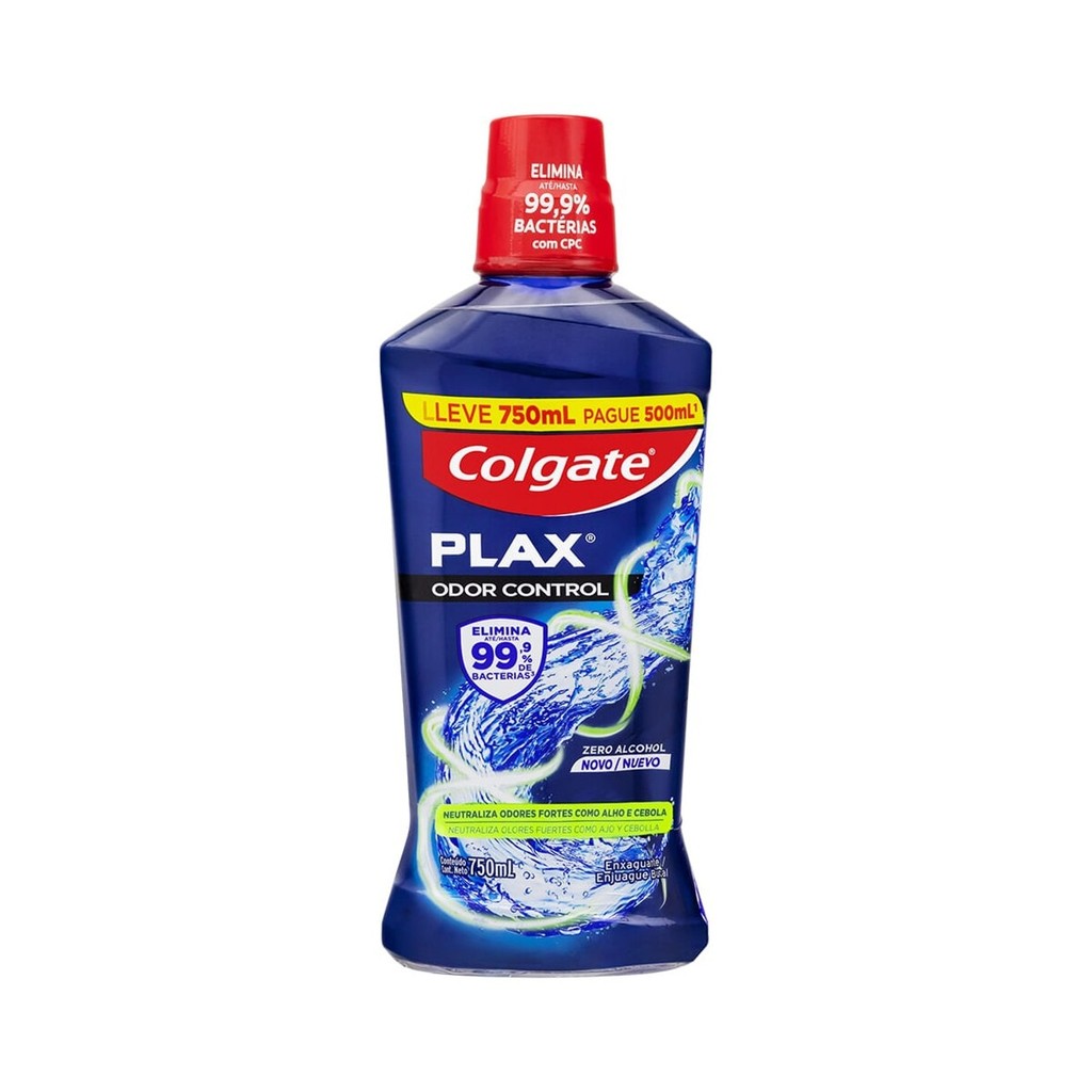 Enxaguante Bucal Colgate Plax Odor Control Sem Álcool 750ml em Oferta na Shopee