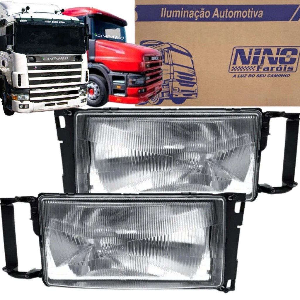 Farol Principal para Scania P/R/T 124 / 114 / 94 - 1998 a 2009 (Nino F157 / F158) em Oferta na Shopee