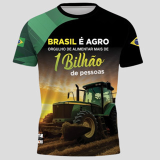 Camisa Brasil é Agro Orgulho Camiseta Agricultura A Força Da Terra em Oferta na Shopee