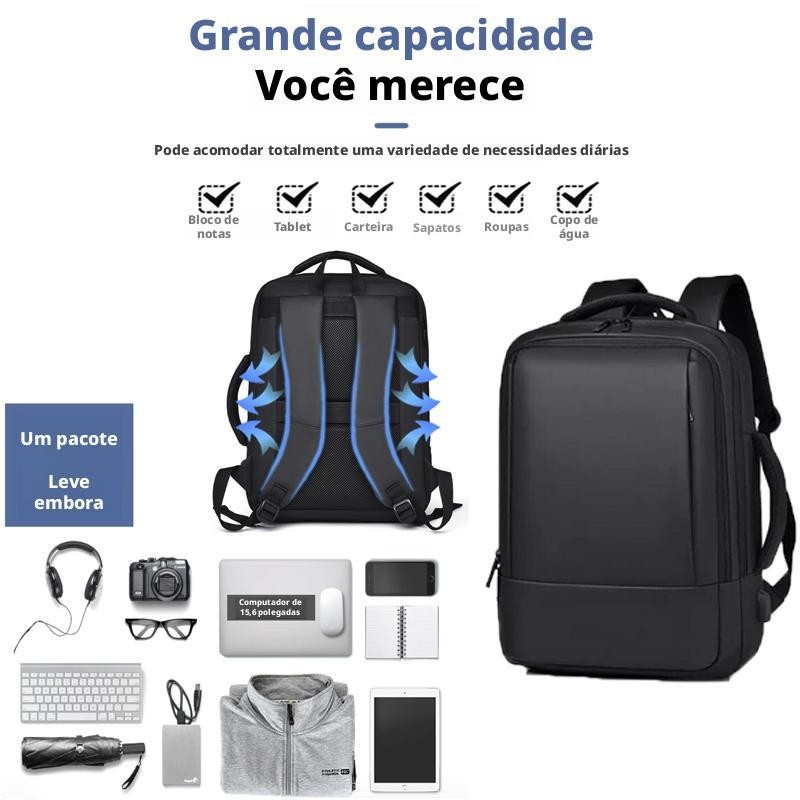 jiesipote mochila masculina reforçadaImpermeável Mochila de trabalho femininaGrande capacidade de — foto 7