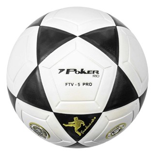 Bola de Futevôlei Poker Vulcanizada Rio Oficial PU Branco e Preto - Único em Oferta na Shopee
