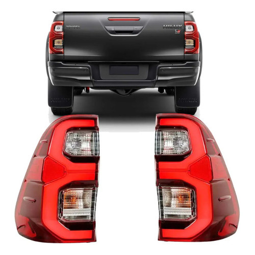 Par Lanterna Traseira Hilux 2021 2022 2023 Com Led em Oferta na Shopee