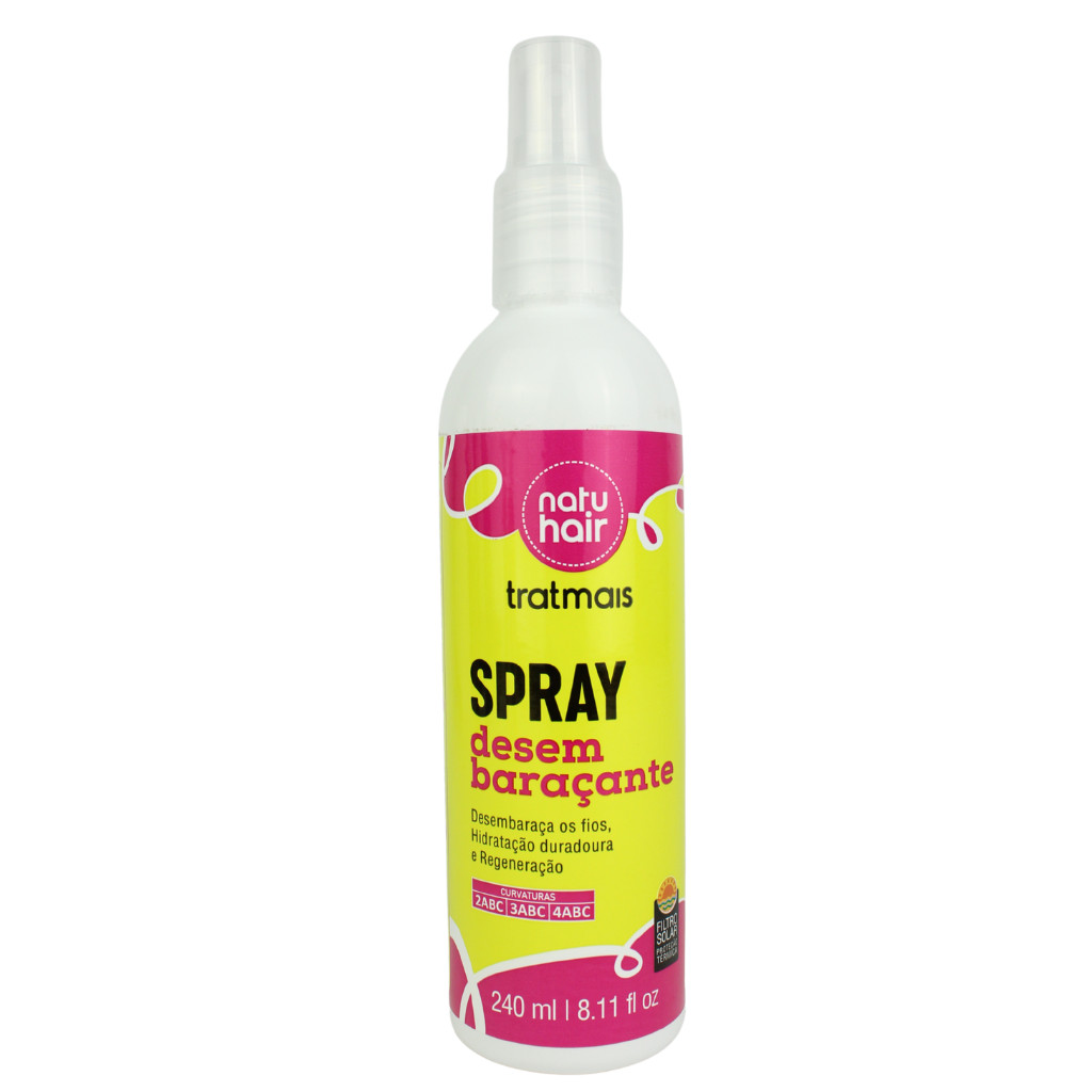 Detalhes do Spray Desembaraçante Natuhair Tratmais 240ml