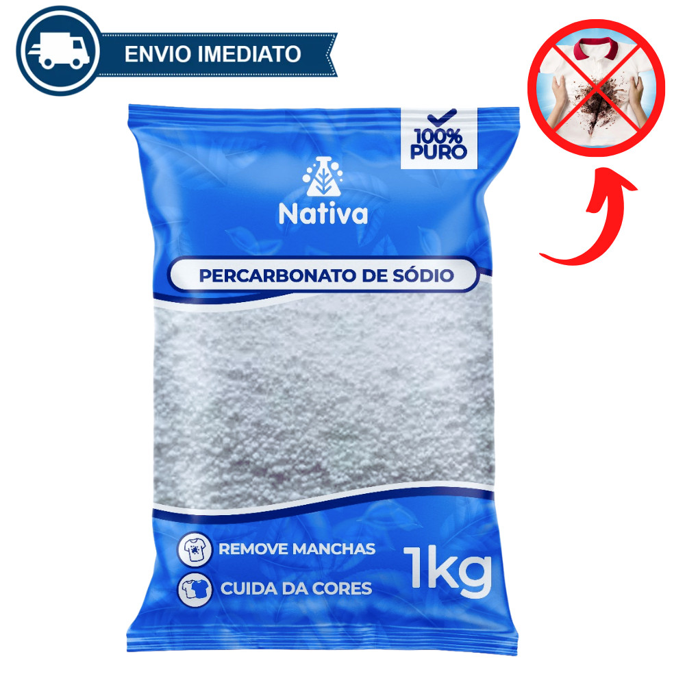 Percarbonato Premium Ultra Clareamento 99,9% de Pureza, Roupa Branca e Colorida em Oferta na Shopee