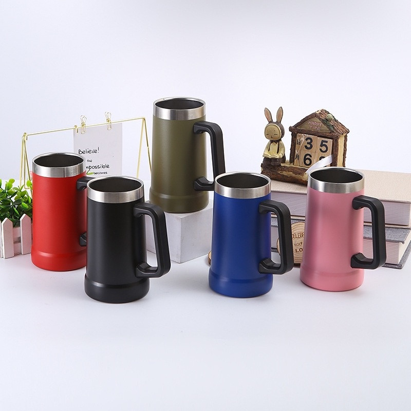 Caneca Térmica Em Aço Inox 710ml Com Alça Para Bebidas Geladas em Oferta na Shopee