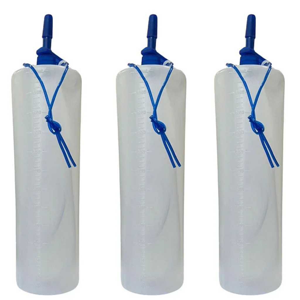 03 Coletores De Urina Com Extensão Para Coleta Amostra Exames 1200 Ml Uromed