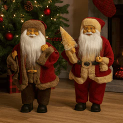 Boneco Papai Noel em Pé 30cm Decoração Natalina Enfeite Natal
