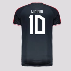 Camisa São Paulo Hue 10 Luciano Preta e Vermelha