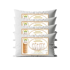 Travesseiro 50x70 350g Fibra Sintética Pluma De Ganso Suporte Médio Macio Antialérgico