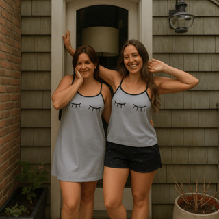 Kit pijama feminino camisola e baby doll em malha leve confortável para o verão em Oferta na Shopee