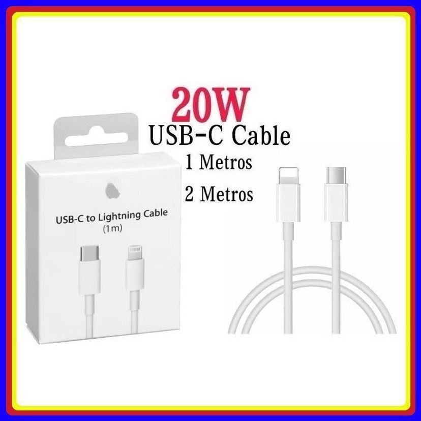 Cabo de iPhone Lightning 20W Usb-C Tipo C  1M/2M USB de Carregamento Rápido/Dados em Oferta na Shopee