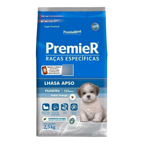 Ração Premier Lhasa Apso Cão Filhote Raça Específica  2,5Kg