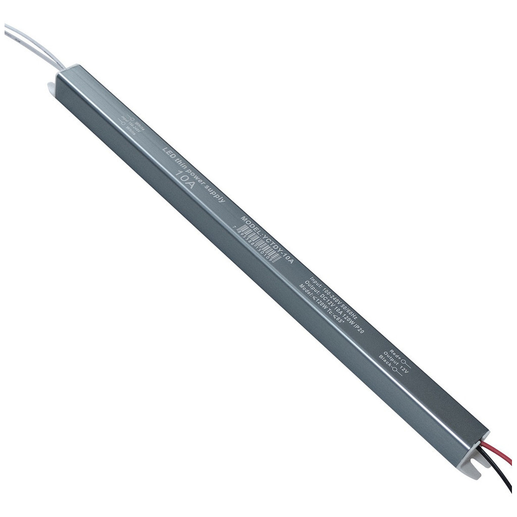 Kit 10 Fonte Slimdriver Para Perfil Fita De Led 12v 10a 120w