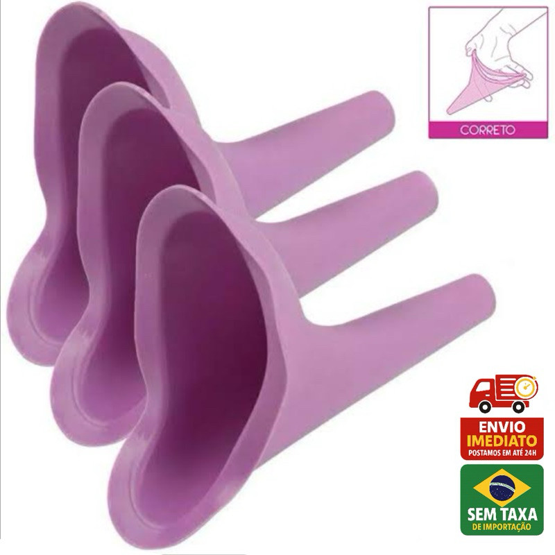Kit com 3 Urinol Mictório Pipix Mijador Fazer Xixi em Pé Prático Higiênico