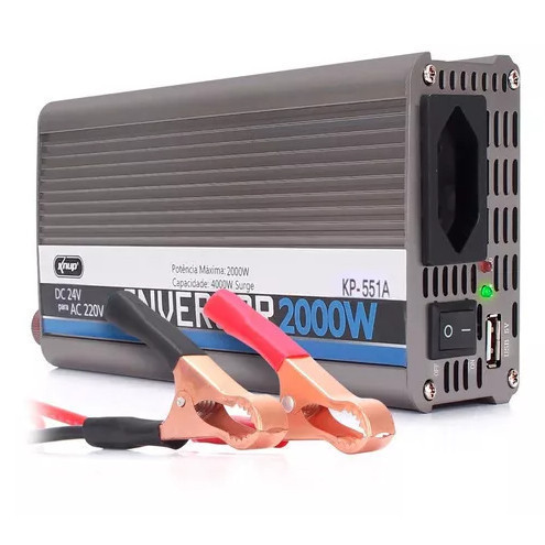 Inversor De Tensão Conversor Energia 24v Para 220v 2000w KP-551A