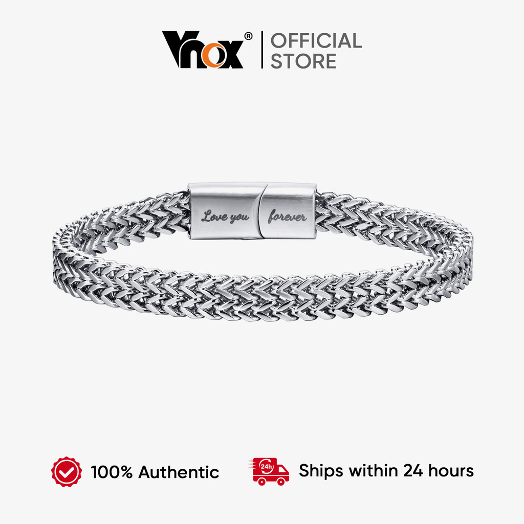 Pulseira Magnética De Osso De Dragão Vnox Masculina De Camada Dupla Corrente Cubana Antiferrugem De Hip Hop em Oferta na Shopee