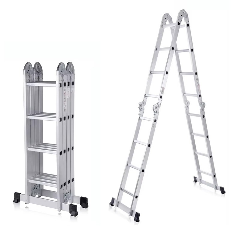 Escada Articulada 4x4 de Alumínio Multifuncional 16 Degraus e Altura de 4,90 Metros em Oferta na Shopee