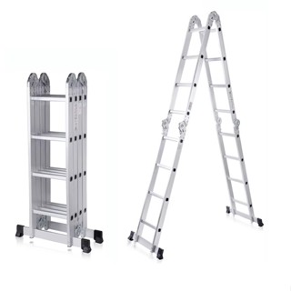 Escada Articulada 4x4 de Alumínio Multifuncional 16 Degraus e Altura de 4,90 Metros em Oferta na Shopee