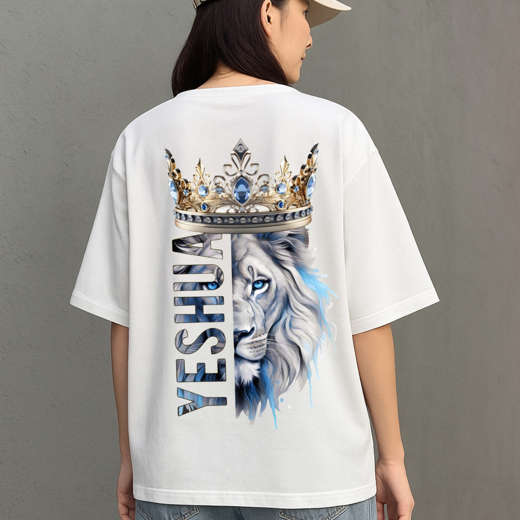 Camisa Estampa Personalizada Leão Yeshua, Religiosa