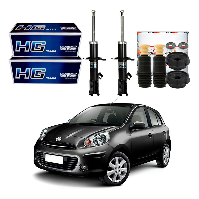 Kit Amortecedor Dianteiro, March 1.0 1.6 2011 A 2014 em Oferta na Shopee