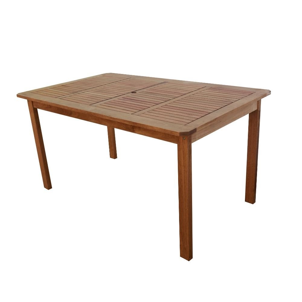 Mesa para Jardim Madeira Maciça Retangular West em Oferta na Shopee