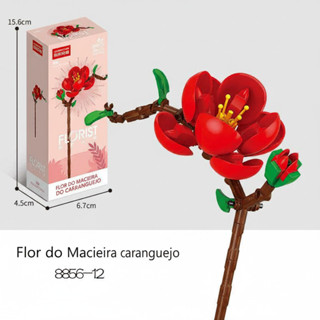 【FLOR】Flores de Bricks Montáveis Decoração de Casa Escritório | Kit Criativo Presente Ideal em Oferta na Shopee