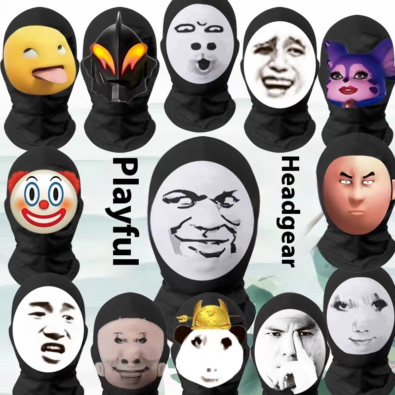 Máscara De Arnês Para Torneira De Leite Belial De Cabeça Grande Facial Emoji Engraçada
