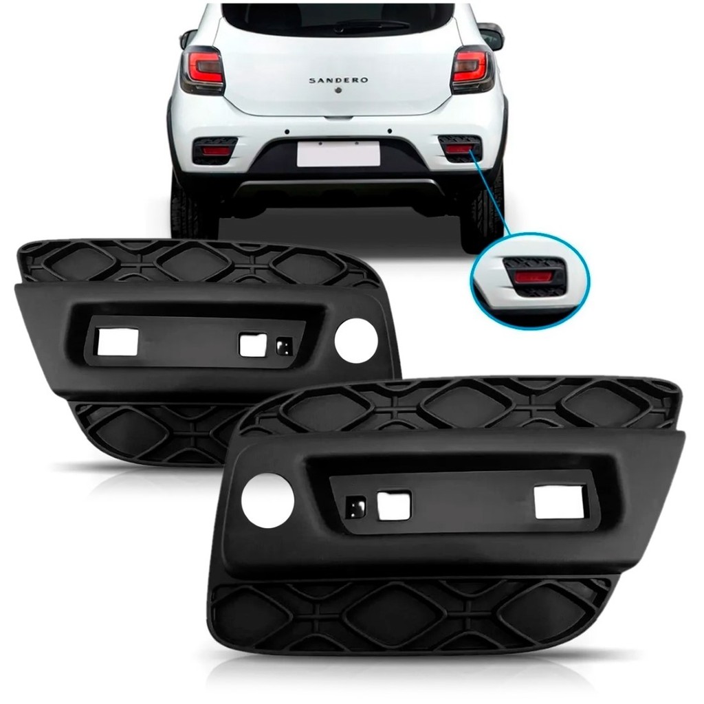Moldura Acabamento Parachoque Traseiro Sandero Stepway 2015 2016