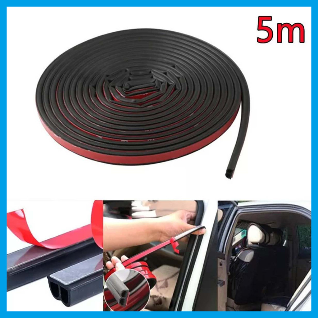 Tira de borracha em forma de B de 5 m de comprimento 丨 Filme Anti-riscos de proteção de borda de porta