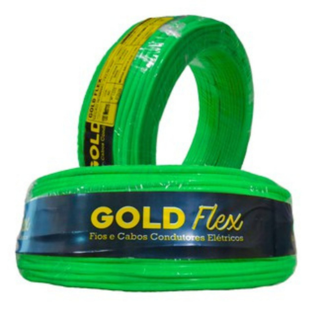 Cabo Eletrico Fio 4mm 50/100 Metros Cabo Flexível 4mm Antichamas Gold Premium