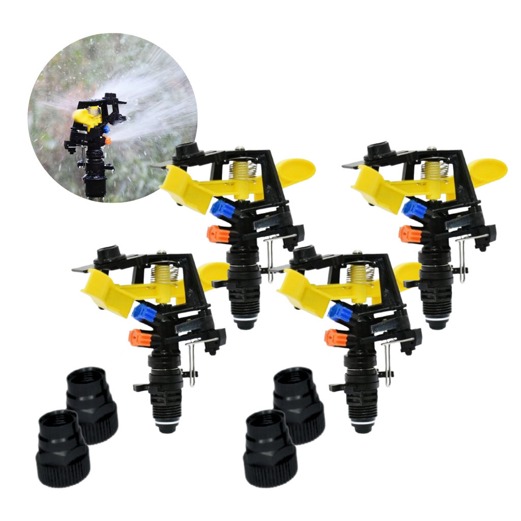 Kit 4 Aspersor 3/4 Setorial Espiga De Impacto Irrigador 3/4 Horta, Jardim, Gramado e Lavoura